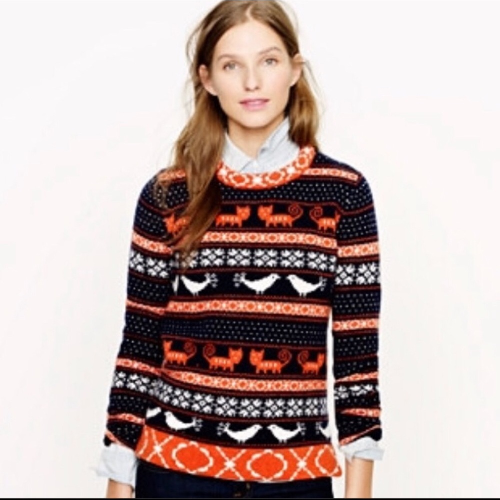 J.Crew Farmyard Fair Isle Super Soft Sweater